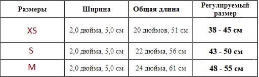 размеры ошейника с шипами Питбуль